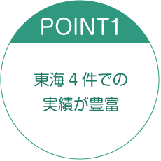 東海4県での実績が豊富