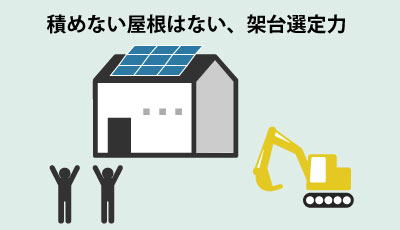 積めない屋根はない。架台選定力